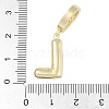 Brass Micro Pave Clear Cubic Zirconia Pendants KK-M289-01L-G-3