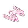 Transparent Resin Alphabet Pendants LS-RESI-C028-02W-3