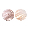 Disc Natural Freshwater Shell Beads SHEL-F0001-10-2