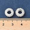 Brass Micro Pave Cubic Zirconia European Beads X-KK-A254-03B-S-2