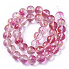 Transparent Spray Painted Glass Bead Strands GLAA-N035-03D-B04-2