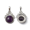 Natural Amethyst Pendants G-P498-01P-05-2