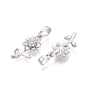 Brass Micro Pave Clear Cubic Zirconia Pendants KK-Q073-02P-2