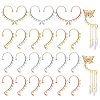 CHGCRAFT 36Pcs 3 Colors Alloy Ear Cuff Findings FIND-CA0005-23-1