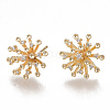 Brass Stud Earring Findings KK-T038-468G-1