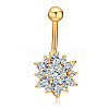 Clear Cubic Zirconia Belly Button Rings WG9960A-01-1