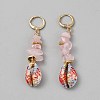 Alloy Shell Shape Leverback Earrings EJEW-WH0004-194D-1