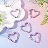 5Pcs Zinc Alloy Spring Gate Rings FIND-TA0009-73K-5