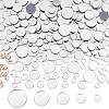   250Pcs 5 Style Flat Round Mirror Wall Stickers DIY-PH0013-97-1