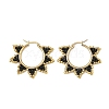 Glass Beaded Hoop Earrings EJEW-MZ00750-03-3