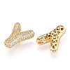 Brass Micro Pave Cubic Zirconia Pendants KK-N254-06G-Y-2