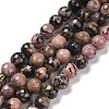 Natural Rhodonite Beads Strands G-E571-19B-1