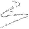 Non-Tarnish 304 Stainless Steel Cable Chain Necklace X-STAS-T040-PJ204-80-3