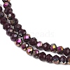 Electroplate Glass Beads Stradns EGLA-H114-02B-04-2