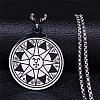 Non-Tarnish 304 Stainless Steel Pendant Necklaces for Women Men NJEW-G123-10P-1