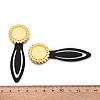 Alloy & Iron Bookmark Cabochon Settings PALLOY-N184-06G-3