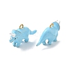 304 Stainless Steel Enamel Pendants STAS-L316-22G-12-2