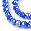 Electroplate Glass Beads Strands EGLA-A034-P4mm-B21-3