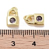 Brass Micro Pave Cubic Zirconia Charms KK-C051-13G-04-3