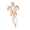 Hollow Brass Bead Cage Pendants LS-KK-K124-09RG-NR-2