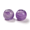 Natural Amethyst European Beads G-R488-01Q-2
