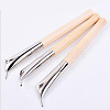 Stainless Steel Pottery Clay Sculpture Wax Tools Set AJEW-L072-56-2