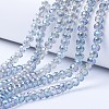 Electroplate Transparent Glass Beads Strands EGLA-A034-T4mm-Y05-1