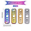 12Pcs 3 Colors Ion Plating(IP) 304 Stainless Steel Connector Charms STAS-SZ0002-96-2