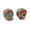 Handmade Tibetan Style Beads KK-Z157-02AG-01-1