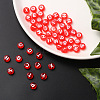 Transparent Red Acrylic Beads TACR-YW0001-08L-7