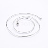 Non-Tarnish 304 Stainless Steel Flat Snake Chain Necklaces NJEW-O102-27P-1