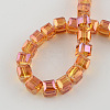 Electroplate Glass Bead Strands EGLA-R064-4mm-04-2