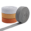   4 Rolls 4 Colors Flat Polyester Cord/Band OCOR-PH0002-59-1