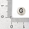 925 Sterling Silver Flat Round with Letter Beads LS-STER-G044-01AS-G-3