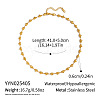 304 Stainless Steel Heart Link Chain Necklaces for Women NL6452-4-1