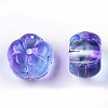 Two Tone Transparent Spray Painted Glass Beads X-GLAA-N035-07A-C01-3
