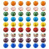 54Pcs 9 Colors Handmade Lampwork Beads LAMP-TA0001-09-2