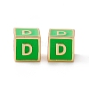 Rack Plating Brass Enamel Beads KK-B060-04G-02D-2