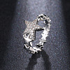 Star Brass Micro Pave Clear Cubic Zirconia Finger Rings for Women FS-WGB2D32-03-1