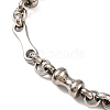 Tarnish Resistant 304 Stainless Steel Bone Link Chain Bracelets BJEW-B078-89P-2