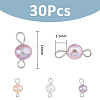 Natural Cultured Freshwater Pearl Connector Charms PALLOY-FH00005-2