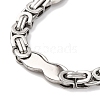 201 Stainless Steel Gourd Byzantine Chain Necklace NJEW-F222-33P-3