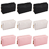 Globleland 9Pcs 3 Colors Imitation Leather Zipper Cosmetic Pouches ABAG-GL0001-01-1