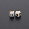 Opaque White Acrylic Beads X-MACR-Q242-010N-2