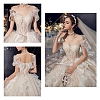 Polyester & Plastic Boning Sewing Wedding Dress Fabric OCOR-WH0052-26-4