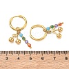 304 Stainless Steel & Rhinestone Hoop Dangle Earrings EJEW-T059-02-5
