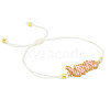 Miyuki Glass Seed Word Love Braided Bead Bracelet BJEW-A23-01-10-1