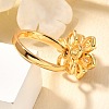 Flower Rotatable Finger Ring for Women RJEW-U035-01G-03-3