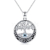 Gothic Alloy Rhinestone Tree of Life Pendant Necklaces for Women PW-WG4F1F7-01-1