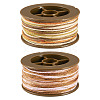 2 Rolls 2 Colors Segment Dyed Round Polyester Twisted Cords OCOR-TA0003-59C-1